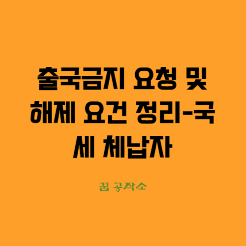 출국금지요청,출국금지요건,출국금지해제요건