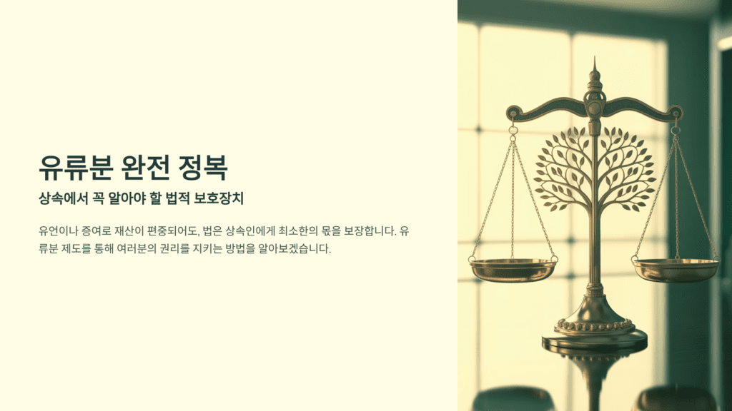 유류분 완전 정복을 설명하고 있는 그림입니다.